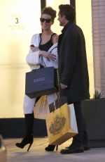 KATE BECKINSALE and Len Wiseman Shopping at Barneys New York in Los Angeles
