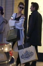 KATE BECKINSALE and Len Wiseman Shopping at Barneys New York in Los Angeles