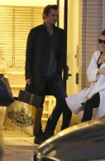 KATE BECKINSALE and Len Wiseman Shopping at Barneys New York in Los Angeles