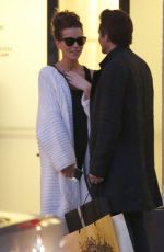 KATE BECKINSALE and Len Wiseman Shopping at Barneys New York in Los Angeles