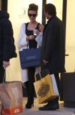 KATE BECKINSALE and Len Wiseman Shopping at Barneys New York in Los Angeles