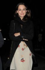 KEIRA KNIGHTLEY Arrives at a Party in London