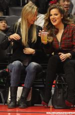 KHLOE KARDASHIAN at Detroit Pistons vs Los Angeles Clippers in Los Angeles