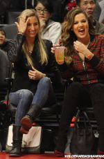 KHLOE KARDASHIAN at Detroit Pistons vs Los Angeles Clippers in Los Angeles