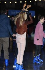 KIMBERLY GARNER Ice Skating at Natural History Museum Ice Rink in London