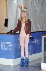 KIMBERLY GARNER Ice Skating at Natural History Museum Ice Rink in London