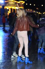 KIMBERLY GARNER Ice Skating at Natural History Museum Ice Rink in London