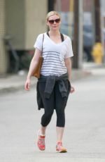 KIRSTEN DUNST in Leggings Out and About in Los Angeles 1912