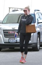 KIRSTEN DUNST Leaving Bar Method Gym in Studio City