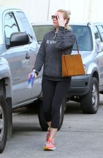 KIRSTEN DUNST Leaving Bar Method Gym in Studio City