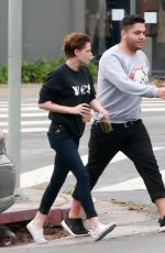 KRISTEN STEWART Out for Coffee with a Friend in Los Feliz