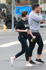 KRISTEN STEWART Out for Coffee with a Friend in Los Feliz