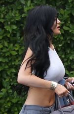 KYLIE JENNER Arrives at Jenner Communications in Woodland Hills