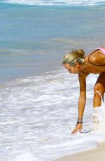 LADY VICTORIA HERVEY in Bikini on the Beach in Barbados