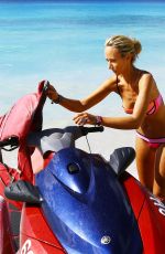 LADY VICTORIA HERVEY in Bikini on the Beach in Barbados
