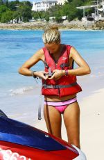 LADY VICTORIA HERVEY in Bikini on the Beach in Barbados