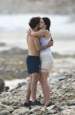LANA DEL REY and Francesco Carrozzini Kissing on the Beach in St. Barts