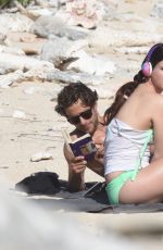 LANA DEL REY in Bikini Bottoms at a Beach in St. Barts