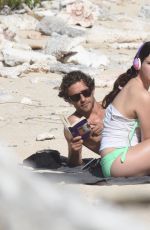 LANA DEL REY in Bikini Bottoms at a Beach in St. Barts