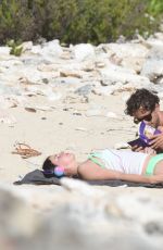 LANA DEL REY in Bikini Bottoms at a Beach in St. Barts
