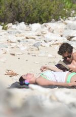 LANA DEL REY in Bikini Bottoms at a Beach in St. Barts
