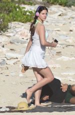 LANA DEL REY in Bikini Bottoms at a Beach in St. Barts