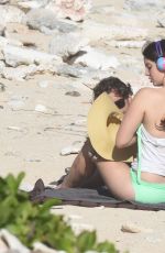 LANA DEL REY in Bikini Bottoms at a Beach in St. Barts
