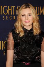 LAURA CARMICHAEL at Night st the Museum: Secret of the Tomb Premiere in New York