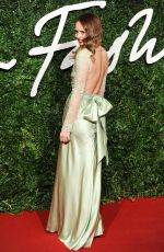 LAURA HADDOCK at British Fashion Awards 2014 in London