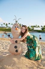 LAURA MARANO on the Set of Disney Christmas Special in Hawaii