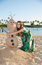 LAURA MARANO on the Set of Disney Christmas Special in Hawaii