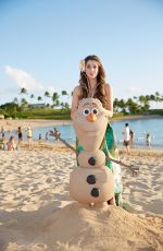 LAURA MARANO on the Set of Disney Christmas Special in Hawaii