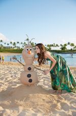 LAURA MARANO on the Set of Disney Christmas Special in Hawaii