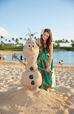 LAURA MARANO on the Set of Disney Christmas Special in Hawaii