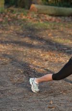 LAUREN RILEY in Tights Working Out in a Park