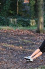 LAUREN RILEY in Tights Working Out in a Park