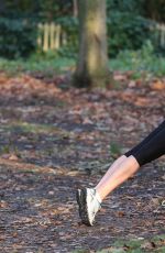 LAUREN RILEY in Tights Working Out in a Park