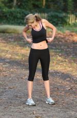 LAUREN RILEY in Tights Working Out in a Park