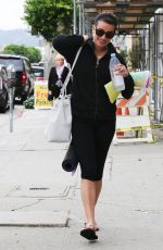 LE MICHELE in Leggings Heading to Yoga Class in Los Angeles 1112