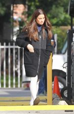 LEA MICHEL on the Set of Glee in Los Angeles 0412