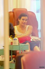 LEA MICHELE at Butter Nails and Waxing Salon in Los Angeles