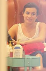 LEA MICHELE at Butter Nails and Waxing Salon in Los Angeles