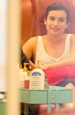 LEA MICHELE at Butter Nails and Waxing Salon in Los Angeles