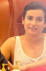 LEA MICHELE at Butter Nails and Waxing Salon in Los Angeles