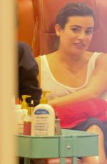 LEA MICHELE at Butter Nails and Waxing Salon in Los Angeles