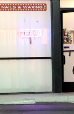 LEA MICHELE at Butter Nails and Waxing Salon in Los Angeles