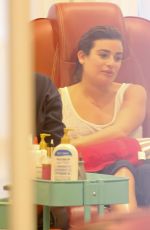 LEA MICHELE at Butter Nails and Waxing Salon in Los Angeles