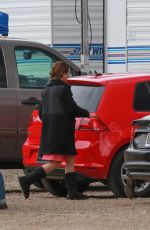 LEA MICHELE on The Glee Set in Los Angeles 1712