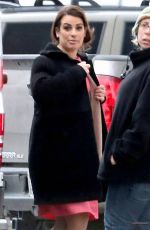 LEA MICHELE on The Glee Set in Los Angeles 1712