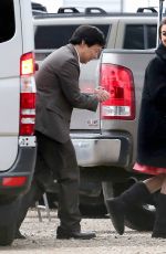 LEA MICHELE on The Glee Set in Los Angeles 1712